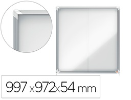 [1902570] VITRINA DE ANUNCIOS NOBO PREMIUM PLUS MAGNETICA CON PUERTA CORREDERA 12 X DIN A4 997X972X54 MM