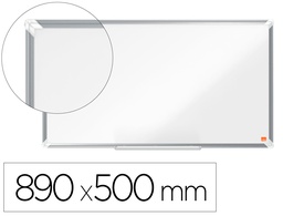 [1915366] PIZARRA BLANCA NOBO PREMIUM PLUS ACERO VITRIFICADO FORMATO PANORAMICO 40\" MAGNETICA 890X500 MM