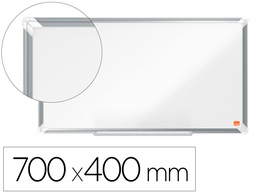 [1915365] PIZARRA BLANCA NOBO PREMIUM PLUS ACERO VITRIFICADO FORMATO PANORAMICO 32\" MAGNETICA 710X400 MM