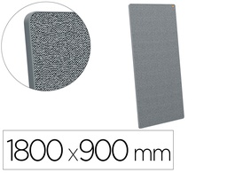 [1915561] PIZARRA BLANCA NOBO MOVE&amp;MEET CON TABLERO DE ANUNCIOS PORTATIL MARCO GRIS DOBLE CARA MAGNETICA 1800X900 MM