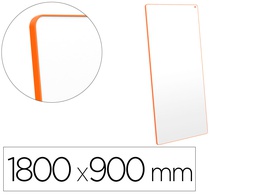 [1915565] PIZARRA BLANCA NOBO MOVE&amp;MEET EXTRAIBLE Y PORTATIL MARCO NARANJA DOBLE CARA MAGNETICA 1800X900 MM