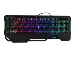 [GKX-450] TECLADO NGS GAMING PROFESIONAL 104 TECLAS LUCES RGB CON REPOSAMUÑECAS CABLE 1,8 M COLOR NEGRO