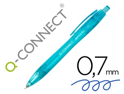 [KF15001] BOLIGRAFO Q-CONNECT RETRACTIL DE PLASTICO RECICLADO 0,7 MM TINTA COLOR AZUL