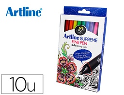 [EPFS200W10 CART.10] ROTULADOR ARTLINE SUPREME EPFS200 FINE LINER PUNTA DE FIBRA 0,4 MM BOLSA 10 UNIDADES COLORES SURTIDOS