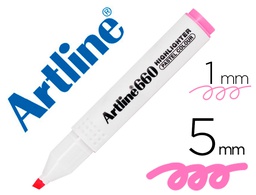 [EK660B RP] ROTULADOR ARTLINE FLUORESCENTE EK-660 ROSA PASTEL PUNTA BISELADA