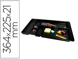[KF16943] BANDEJA ORGANIZADORA Q-CONNECT DE CAJONES COLOR NEGRO 364X225X21 MM