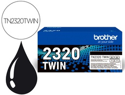 [TN2320TWIN] TONER BROTHER TN-2320 DCPL2520DW /2540D/ MFCL2700DW / 2720DW / 2740DW NEGRO 2600 PAGINAS PACK 2 UNIDADES