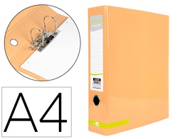 [AZ99] ARCHIVADOR DE PALANCA LIDERPAPEL A4 COLOR SYSTEM FORRADO SIN RADO LOMO 80 MM MELOCOTON COMPRESOR METALICO