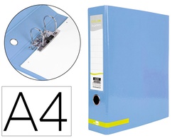 [AZ97] ARCHIVADOR DE PALANCA LIDERPAPEL A4 COLOR SYSTEM FORRADO SIN RADO LOMO 80 MM CELESTE COMPRESOR METALICO