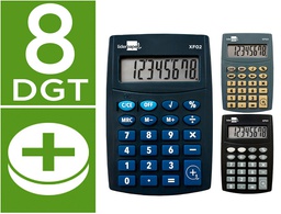 [XF04] CALCULADORA LIDERPAPEL BOLSILLO XF04 8 DIGITOS PILAS 99X64X9 MM EXPOSITOR DE 16 UNIDADES COLORES SURTIDOS