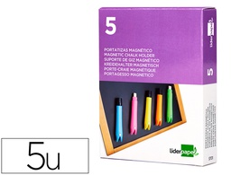 [ST01] PORTATIZAS PLASTICO LIDERPAPEL MAGNETICO COLORES SURTIDOS CAJA DE 5 UNIDADES