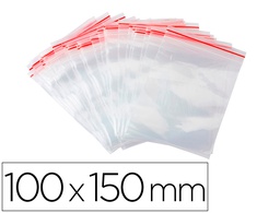 [KF11353] BOLSA PLASTICO AUTOCIERRE Q-CONNECT 100X150 MM PAQUETE DE 100 UNIDADES