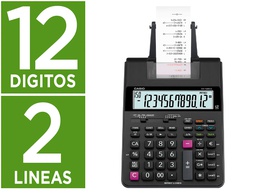 [HR-150RCE] CALCULADORA CASIO HR-150RCE IMPRESORA PANTALLA LC PAPEL 58 MM IMPRESION BICOLOR 12 DIGITOS AC/DC COLOR NEGRO