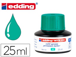 [MTK-25-04] TINTA ROTULADOR EDDING MTK25 CON SISTEMA CAPILAR COLOR VERDE BOTE 25 ML
