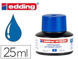 [MTK-25-03] TINTA ROTULADOR EDDING MTK25 CON SISTEMA CAPILAR COLOR AZUL BOTE 25 ML