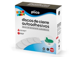 [13337] DISCO DE CIERRE PLICO VELCRO AUTOADHESIVO 20 MM DIAMETRO COLOR VERDE CAJA DE 400 UNIDADES