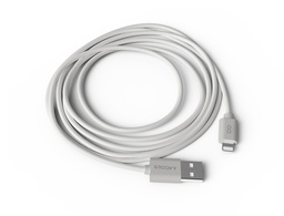 [GR-CBL-AP2M2.0A-C01] CABLE GROOVY USB 2.0 A APPLE LIGHTNING LONGITUD DE CABLE 2 METROS COLOR BLANCO
