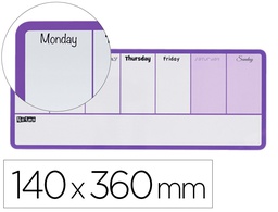 [1904048] PLANIFICADOR SEMANAL NOBO MAGNETICO COLOR VIOLETA 140X360 MM