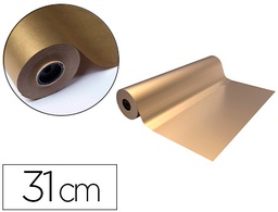 [91101103] PAPEL DE REGALO BASIKA METALIZADO ORO BOBINA ANCHO 31 CM LONGITUD 80 M