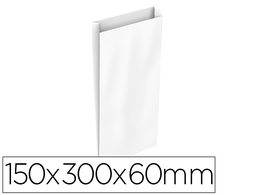 [02033000] SOBRE PAPEL BASIKA CELULOSA BLANCO CON FUELLE S 150X300X60 MM PAQUETE DE 25 UNIDADES