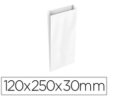 [02032000] SOBRE PAPEL BASIKA CELULOSA BLANCO CON FUELLE XS 120X250X30 MM PAQUETE DE 25 UNIDADES