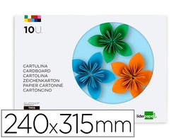 [TM15] BLOC TRABAJOS MANUALES LIDERPAPEL CARTULINA 240X315MM 10 HOJAS 5 COLORES NEON + 5 COLORES INTENSOS