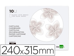 [TM14] BLOC TRABAJOS MANUALES LIDERPAPEL CARTULINA 240X315MM 10 HOJAS COLOR BLANCO