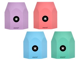 [TK60] CUBILETE PORTALAPICES ANTARTIK CELESTE CORAL LAVANDA Y MENTA PASTEL SILICONA HEXAGONAL 95X85X75 MM