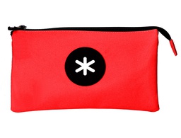 [TK39] BOLSO ESCOLAR PORTATODO ANTARTIK TRIPLE CREMALLERA COLOR ROJO 220X30X120 MM