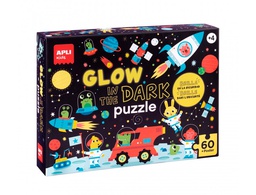 [18813] PUZLE APLI FLUORESCENTE ESPACIO 60 PIEZAS TAMAÑO 6X6 CM