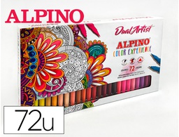 [AR000197] ROTULADOR ALPINO DUAL ARTIST DOBLE PUNTA COLOR EXPERIENCE ESTUCHE DE 72 UNIDADES COLORES SURTIDOS