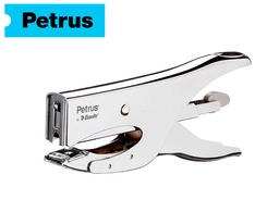 [44733] GRAPADORA PETRUS DE TENAZA 222 METALICA CROMADA CAPACIDAD DE GRAPADO 40 HOJAS USA GRAPAS 22/6-8 Y 24/6-8