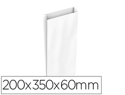 [02034000] SOBRE PAPEL BASIKA CELULOSA BLANCO CON FUELLE M 200X350X60 MM PAQUETE DE 25 UNIDADES
