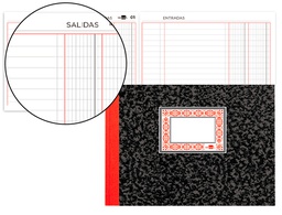[LH03] LIBRO LIDERPAPEL CARTONE CUARTO APAISADO 100 HOJAS CAJA ENTRADA Y SALIDA