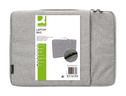 [KF16789] FUNDA PARA PORTATIL Q-CONNECT 13,3\" CON ASA 1 BOLSILLO EXTERIOR CON CREMALLERA COLOR GRIS 350X250X25 MM