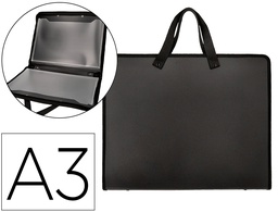 [WB03] CARPETA LIDERPAPEL PORTADOCUMENTOS POLIPROPILENO A3 CIERRE DE CREMALLERA 2 BOLSILLOS INTERIORES CON ASA