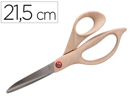 [TI13] TIJERA OFICINA LIDERPAPEL ACERO INOXIDABLE MANGO ECO MATERIAL 8\&quot; 21,5 CM EN BLISTER