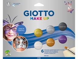 [F476500] SET GIOTTO MAKE UP PINTURA FACIAL 6 BOTES 5 ML COLORES METALICOS