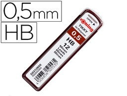 [S0312650] MINAS ROTRING GRAFITO 0,5 MM HB ESTUCHE DE 12 MINAS