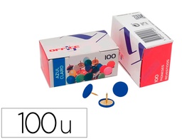 [7PIOLMA.21] CHINCHETA LISMANIA OFFICE COLOR AZUL CLARO CAJA DE 100 UNIDADES