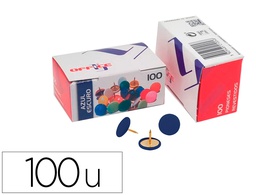 [7PIOLMA.06] CHINCHETA LISMANIA OFFICE COLOR AZUL CAJA DE 100 UNIDADES