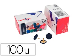 [7PIOLMA.02] CHINCHETA LISMANIA OFFICE COLOR NEGRO CAJA DE 100 UNIDADES