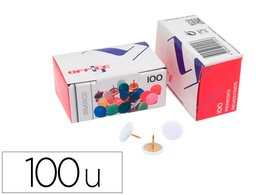 [7PIOLMA] CHINCHETA LISMANIA OFFICE COLOR BLANCO CAJA DE 100 UNIDADES