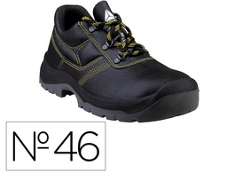 [JET3SPNO46] ZAPATOS DE SEGURIDAD DELTAPLUS PIEL CRUPON PIGMENTADA SUELA PU BI DENSIDAD COLOR NEGRO TALLA 46