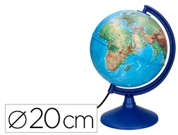 [GL03] GLOBO TERRAQUEO LIDERPAPEL CON LUZ FISICO Y POLITICO DIAMETRO 20 CM