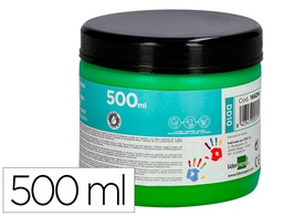 [DD10] PINTURA DEDOS LIDERPAPEL TARRINA DE 500 ML VERDE