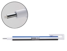 [EH-KUR] PORTAGOMAS TOMBOW MONO ZERO CON CLIP GOMA REDONDA 2,3 MM DIAMETRO COLOR AZUL BLANCO Y NEGRO