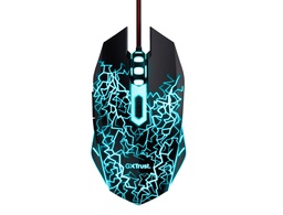 [24618] RATON TRUST GXT105X IZZA GAMING OPTICO LUCES LED 800-4000 PPP 6 BOTONES USB 2.0 CABLE 1,80 M COLOR NEGRO