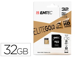 [EMTEC E142269] MEMORIA SD MICRO EMTEC CLASS 10 GOLD CON ADAPTADOR 32 GB