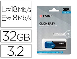 [EMTEC E173126] MEMORIA EMTEC USB 3.2 CLICK EASY 32 GB AZUL